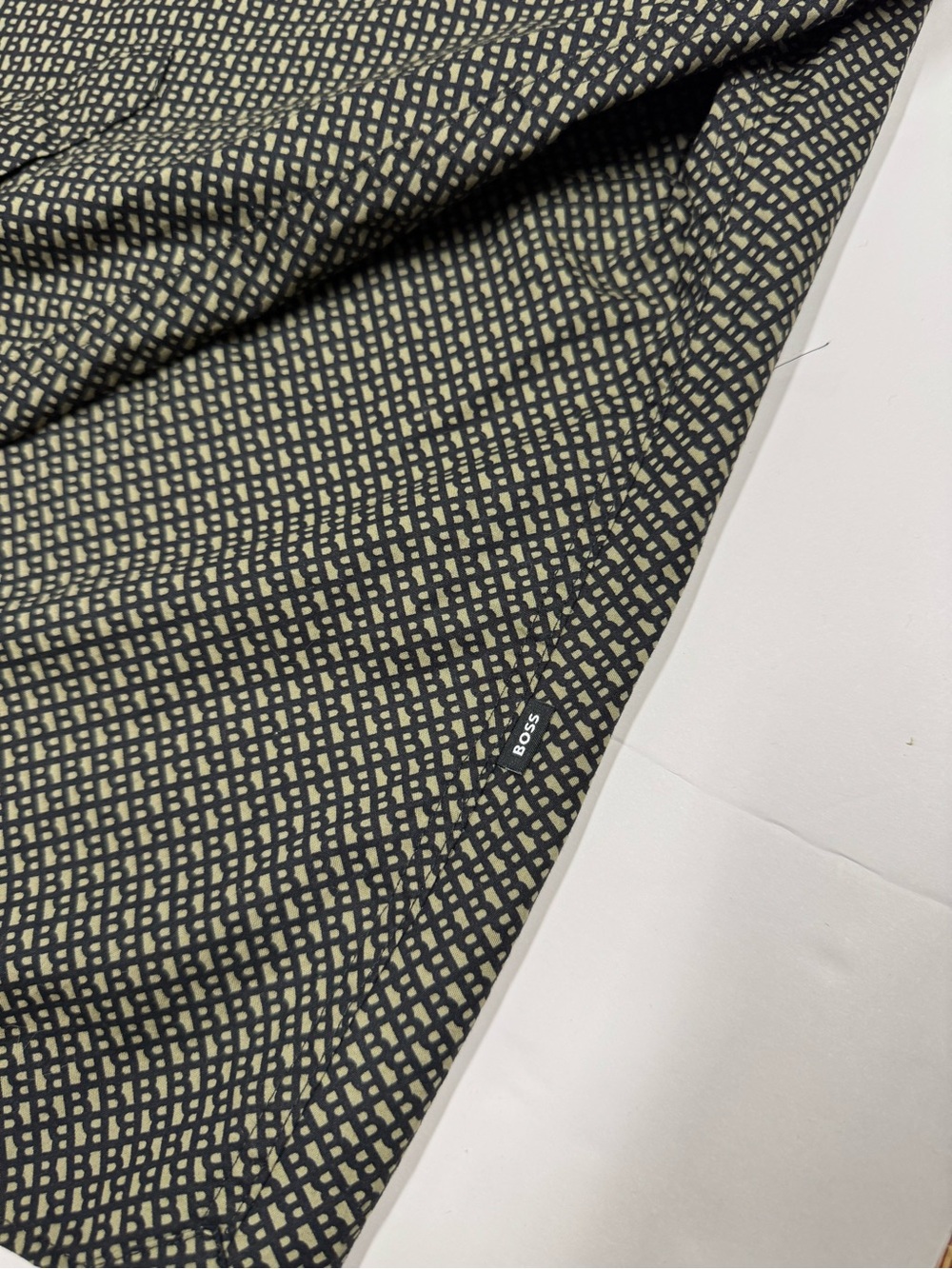 NEW BOSS MEN'S XL ROAN SLIM FIT STRETCH LONG SLEEVE BUTTON UP SHIRT GREEN $198 - Picture 6 of 12